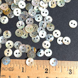 Bulk/Outlet Deal, Tiny Moonrise Wannabes Natural RUSTIC Pastel Rainbow Shell, 5/16" 2-Hole 9mm, Pack of 500 Buttons, #LP-142