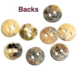 Bulk/Outlet Deal, Tiny Moonrise Wannabes Natural RUSTIC Pastel Rainbow Shell, 5/16" 2-Hole 9mm, Pack of 500 Buttons, #LP-142