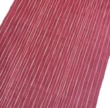 2-yard PIECE Red Fig Tipsy Stripes Kimono Silk, True Handwoven Tsumugi from Japan #522