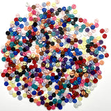 Last Pack, Button Confetti, Color Mix of 600 Nylon Micro Buttons, 3/16" 2-Hole 4.5mm, #LP-57