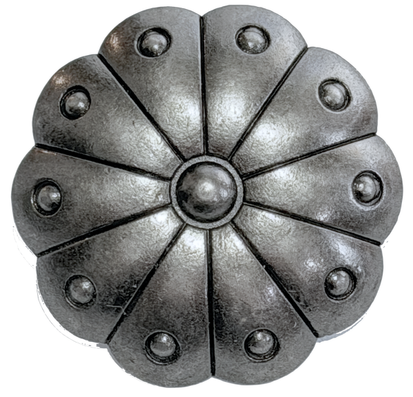 SALE, Cactus Flower 1.25" Nickel Silver 31mm Shank-Back Button  # SWC-7