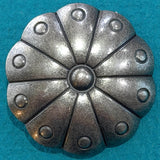 SALE, Cactus Flower 1.25" Nickel Silver 31mm Shank-Back Button  # SWC-7