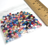 Last Pack, Button Confetti, Color Mix of 600 Nylon Micro Buttons, 3/16" 2-Hole 4.5mm, #LP-57