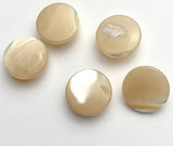 Pale Sun Iridescent Pearl Self-Shank Shell Buttons 7/16" / 12mm   #LP-60