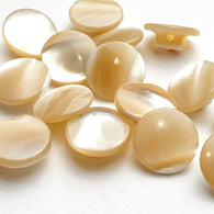 Re-Stocked, Pale Sun Iridescent Pearl Self-Shank Shell Buttons 7/16" / 12mm   #LP-60