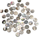3/8"  Warm Charcoal 10mm Shiny Rustic Natural Melange Shell, Pack of 50+  #LP-61