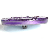 Bright Glittery Lavender Hurricane Swirls Czech Glass Button 31mm  1-1/4" #CZ-157