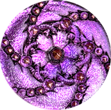 Bright Glittery Lavender Hurricane Swirls Czech Glass Button 31mm  1-1/4" #CZ-157