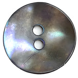 Selkie Moonshine Charcoal Rainbow Abalone 2-Hole 5/8" 15mm Button, Pack of 14  #KB-948