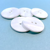 White River Shell 13/16" Iridescent 2-hole, 20mm, Per Button  #0024