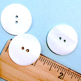Re-Stocked, White River Shell 1" Iridescent Pearl 26mm Round 2-Hole Buttons, 25mm, PACK OF 4   Item #LP-105