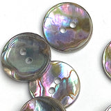 Classic Rainbow-Kissed Abalone Neutrals, 13/16" Two-Hole Button 20mm, Pack of 12 #KB-909