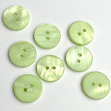 SALE,  Pastel Green River Shell 5/8" 2-hole Button, Pack of 8   #1773