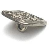 SALE, "Timur" Abstract Silver 5/8" / 15mm Metal Shank Back Button, From JHB Spain  # FJ-72