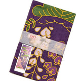 Wisteria and Pine, Cotton Tenugui Towel from Japan, 100% Cotton 13" x 34"