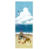 Shibu Inu and Crabs, Dog with Summer Friends Cotton Tenugui Towel from Japan, 100% Cotton 13" x 34"