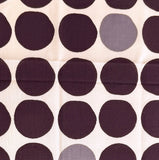 Large Dots, Purple-Brown + Gray, Cotton Tenugui Towel from Japan, 100% Cotton 13" x 34"