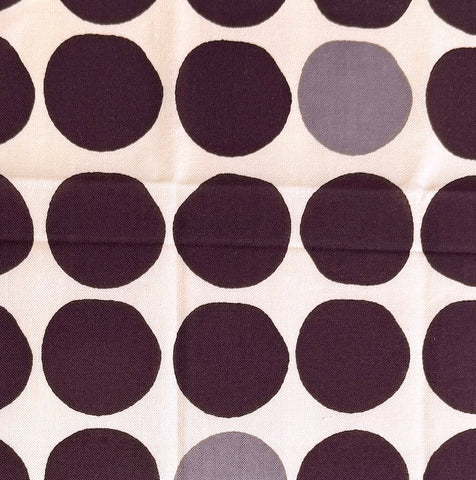 Large Dots, Purple-Brown + Gray, Cotton Tenugui Towel from Japan, 100% Cotton 13" x 34"