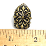 Nicky Epstein Viking Brass Button 1" / 25mm Metal Shank Button, from JHB Germany # FJ-78