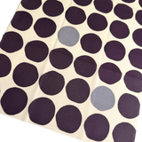 Large Dots, Purple-Brown + Gray, Cotton Tenugui Towel from Japan, 100% Cotton 13" x 34"