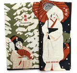 Tenugui Book with Kabuki, "Story of Japan" Cotton Fabric Picture Book from Japan