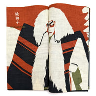 Tenugui Book with Kabuki, "Story of Japan" Cotton Fabric Picture Book/Towel from Japan