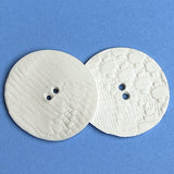 Penguin 'B', Large Handmade Porcelain Button 1-1/2" Emperor Penguin