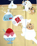 Cool Summer Fireworks Fun Cotton Tenugui Towel from Japan, 100% Cotton 13" x 34"