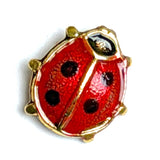 Ladybug Tiny Metal Handpainted Artisan Button 5/16" by Susan Clarke #SC-107