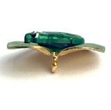 Re-Stocked, Frog on Lilypad Enamel Button by Susan Clarke Designs 1" #SC-100
