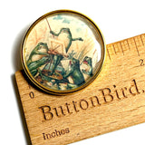 Re-Stocked Frog Concert Crystal Dome Button 1.5" by Susan Clarke USA # SC-1111