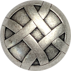 Iron Gate from JHB, 5/8" Antique Silver Metal 16mm Shank Back Button, # FJ-192