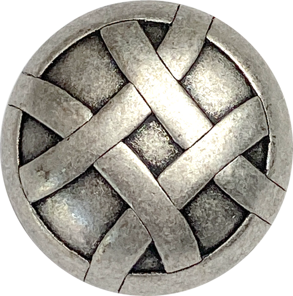 Iron Gate from JHB, 5/8" Antique Silver Metal 16mm Shank Back Button, # FJ-192