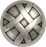 Iron Gate from JHB, 5/8" Antique Silver Metal 16mm Shank Back Button, # FJ-192