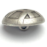 Iron Gate from JHB, 5/8" Antique Silver Metal 16mm Shank Back Button, # FJ-192