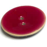 SALE, Pink Raspberry Coconut + Resin 1-9/16" (Larger Size) Two-Hole Button 40mm   #SK-1025