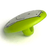 Hippo Green Plastic Button 9/16" Shank Back, 15mm, Per Button #SK-1670