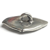 SALE, Fish Button, Pewter 7/8" Danforth USA, 23mm Shank Back # FJ-93