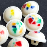 Vintage Splashes & Speckles from Japan, 5/8" Shank Back Buttons, Pack of 10, #VB-40