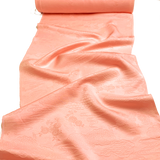 Peachy Pink Sherbet Traditional Vintage Japanese Jacquard Kimono Fabric By the Yard #283