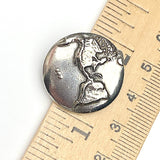 Planet Earth Danforth Pewter Button,  7/8" # FJ-96