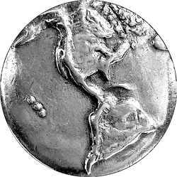 Planet Earth Danforth Pewter Button,  7/8" # FJ-96