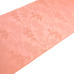 Peachy Pink Sherbet Traditional Vintage Japanese Jacquard Kimono Fabric By the Yard #283