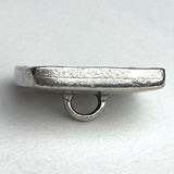 SALE, Bark Texture Square Button, Pewter, 3/4" Danforth USA, 19mm Shank Back # FJ-97