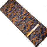 Last Piece, Journey with Indigo Kimono Silk Satin 'Charmeuse'  14" x 62"    # 4198