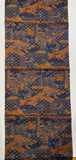 Last Piece, Journey with Indigo Kimono Silk Satin 'Charmeuse'  14" x 62"    # 4198
