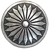 Mesa Sunflower, 5/8" Southwest Concho Shank Back Nickel Silver Button #SW-11