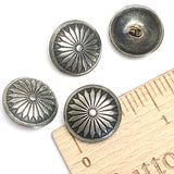 Mesa Sunflower, 5/8" Southwest Concho Shank Back Nickel Silver Button #SW-11