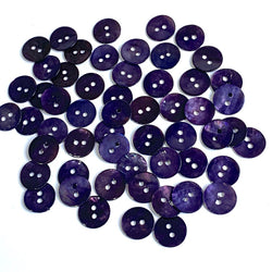 OUTLET ITEM Dark Purple 1/2" / 12.5mm Shell, Semi Rustic, Pack of 150+ Buttons  #LP-45-150