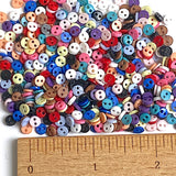 Last Pack, Button Confetti, Color Mix of 600 Nylon Micro Buttons, 3/16" 2-Hole 4.5mm, #LP-57